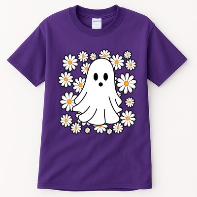 Daisy Floral Ghost Cute Halloween Tall T-Shirt