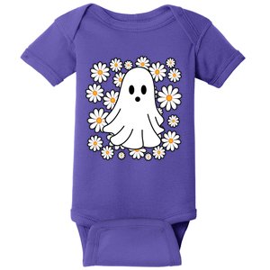 Daisy Floral Ghost Cute Halloween Baby Bodysuit