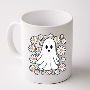 Daisy Floral Ghost Cute Halloween Coffee Mug