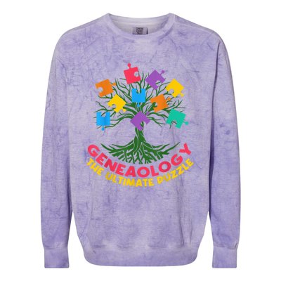 DNA Fractal Genealogy Of Life Genetics Tree Biology Class Colorblast Crewneck Sweatshirt