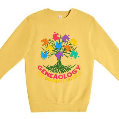 DNA Fractal Genealogy Of Life Genetics Tree Biology Class Premium Crewneck Sweatshirt