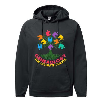 DNA Fractal Genealogy Of Life Genetics Tree Biology Class Performance Fleece Hoodie