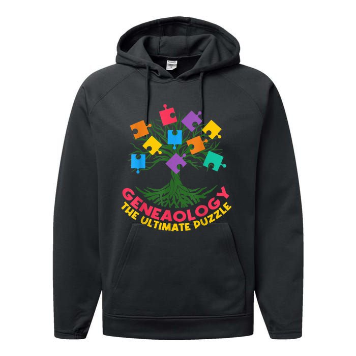 DNA Fractal Genealogy Of Life Genetics Tree Biology Class Performance Fleece Hoodie