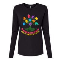 DNA Fractal Genealogy Of Life Genetics Tree Biology Class Womens Cotton Relaxed Long Sleeve T-Shirt