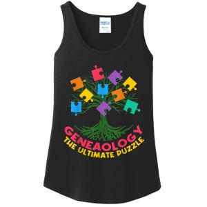 DNA Fractal Genealogy Of Life Genetics Tree Biology Class Ladies Essential Tank