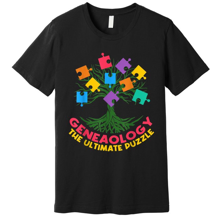 DNA Fractal Genealogy Of Life Genetics Tree Biology Class Premium T-Shirt