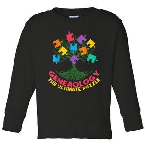 DNA Fractal Genealogy Of Life Genetics Tree Biology Class Toddler Long Sleeve Shirt