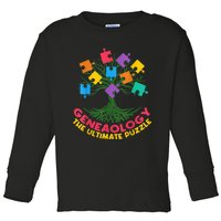 DNA Fractal Genealogy Of Life Genetics Tree Biology Class Toddler Long Sleeve Shirt