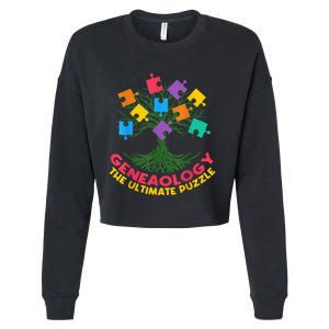 DNA Fractal Genealogy Of Life Genetics Tree Biology Class Cropped Pullover Crew