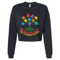 DNA Fractal Genealogy Of Life Genetics Tree Biology Class Cropped Pullover Crew