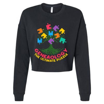 DNA Fractal Genealogy Of Life Genetics Tree Biology Class Cropped Pullover Crew