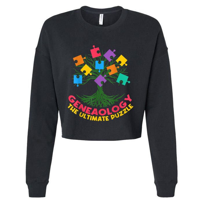 DNA Fractal Genealogy Of Life Genetics Tree Biology Class Cropped Pullover Crew