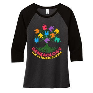 DNA Fractal Genealogy Of Life Genetics Tree Biology Class Women's Tri-Blend 3/4-Sleeve Raglan Shirt