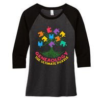 DNA Fractal Genealogy Of Life Genetics Tree Biology Class Women's Tri-Blend 3/4-Sleeve Raglan Shirt