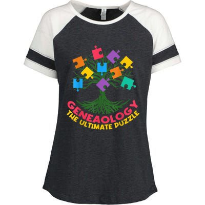 DNA Fractal Genealogy Of Life Genetics Tree Biology Class Enza Ladies Jersey Colorblock Tee