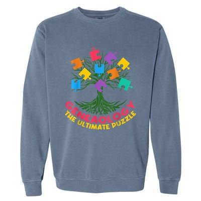 DNA Fractal Genealogy Of Life Genetics Tree Biology Class Garment-Dyed Sweatshirt