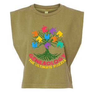 DNA Fractal Genealogy Of Life Genetics Tree Biology Class Garment-Dyed Women's Muscle Tee