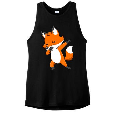 Dabbing Fox Gift For Fox Lover Gift Ladies PosiCharge Tri-Blend Wicking Tank