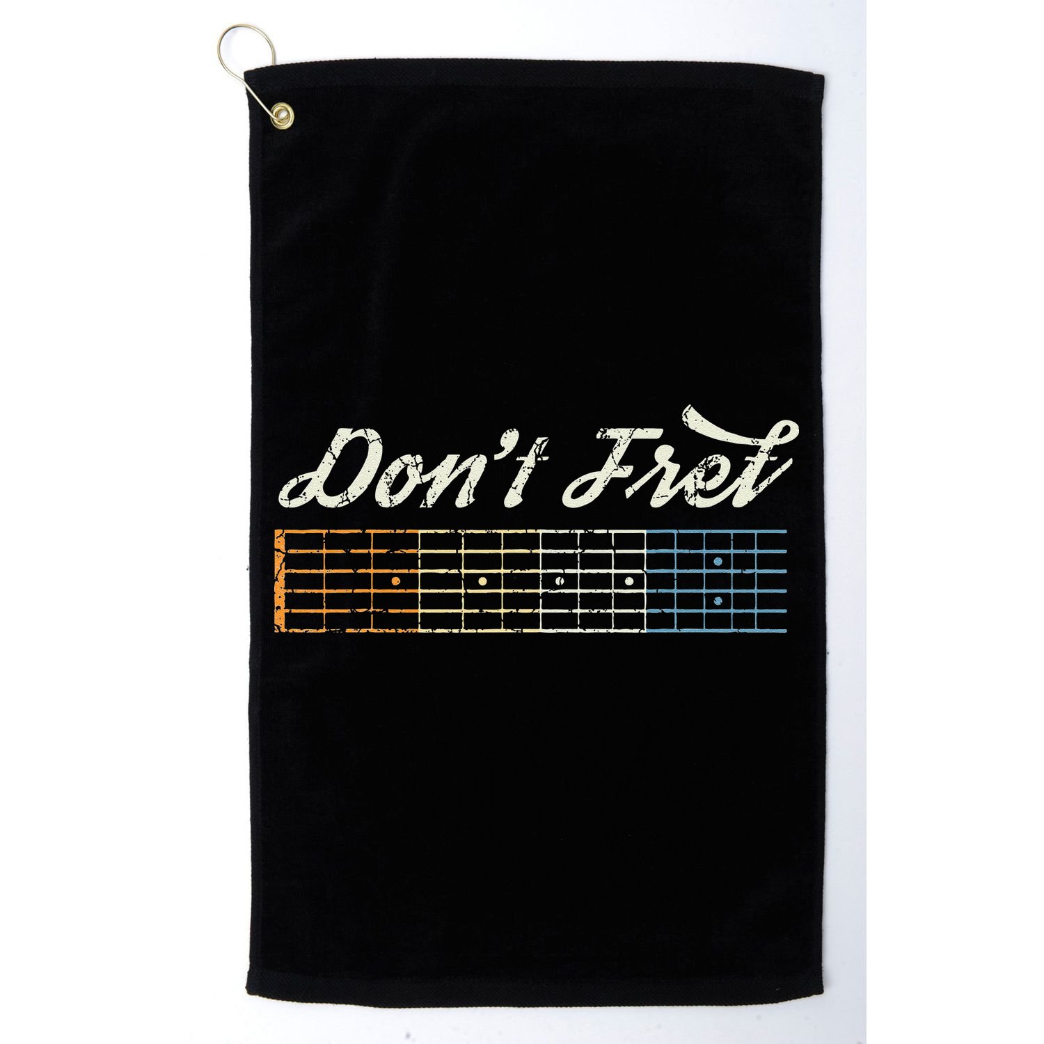 Don't Fret Guitar Funny Acoustic Electric Guitarist Music Golf Towel
