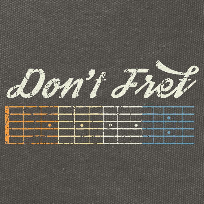 Don't Fret Guitar Funny Acoustic Electric Guitarist Music Cotton Canvas Backpack