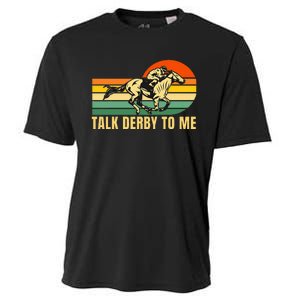 Derby Funny Horse Racing Retro Kentucky Talk To Me Cooling Performance Crew T-Shirt