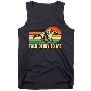 Derby Funny Horse Racing Retro Kentucky Talk To Me Tank Top