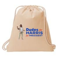 Dudes For Harris For President Drawstring Bag