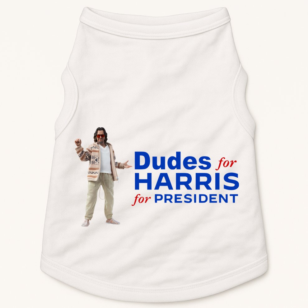 Dudes For Harris For President Doggie Tank