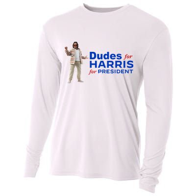 Dudes For Harris For President Cooling Performance Long Sleeve Crew