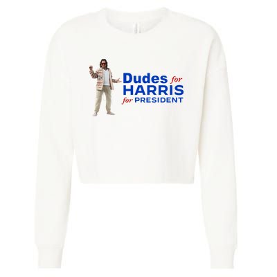 Dudes For Harris For President Cropped Pullover Crew
