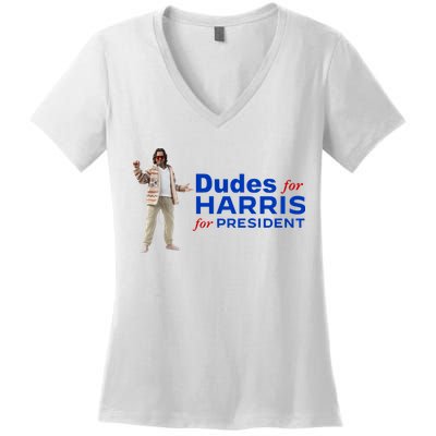 Dudes For Harris For President Women's V-Neck T-Shirt