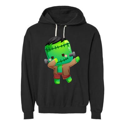 Dabbing Frankenstein Halloween Costume Monster Zombie Garment-Dyed Fleece Hoodie