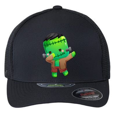 Dabbing Frankenstein Halloween Costume Monster Zombie Flexfit Unipanel Trucker Cap