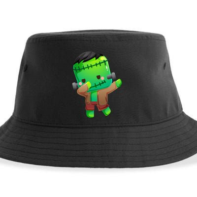Dabbing Frankenstein Halloween Costume Monster Zombie Sustainable Bucket Hat