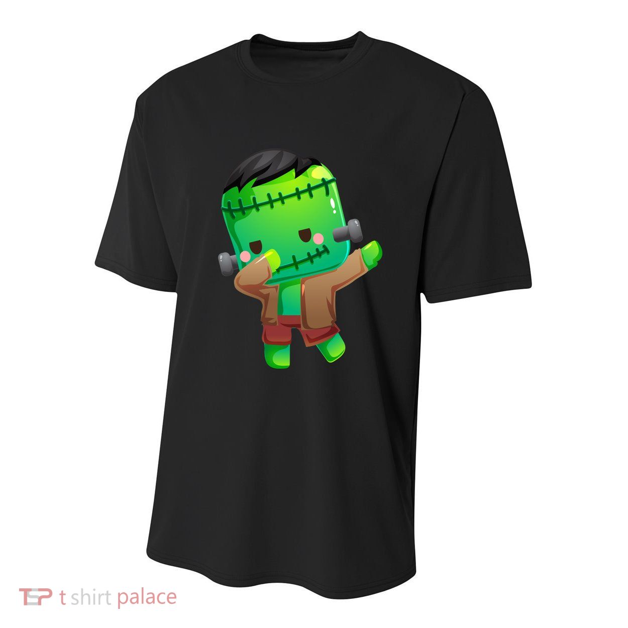 Dabbing Frankenstein Halloween Costume Monster Zombie Youth Performance Sprint T-Shirt
