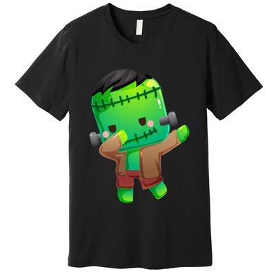 Dabbing Frankenstein Halloween Costume Monster Zombie Premium T-Shirt