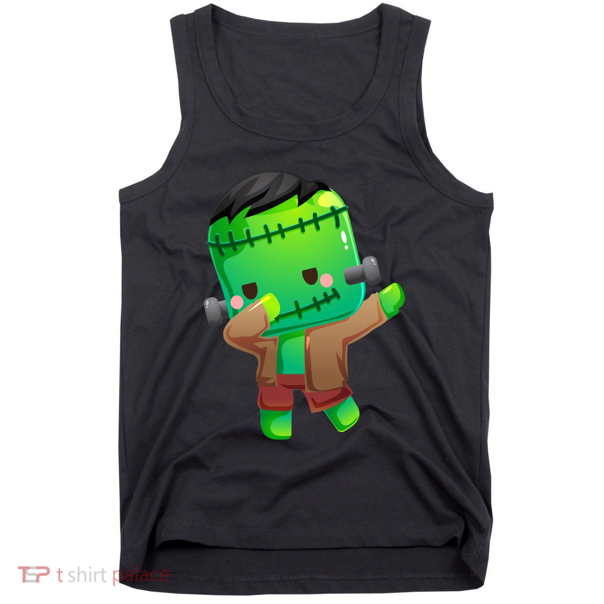 Dabbing Frankenstein Halloween Costume Monster Zombie Tank Top