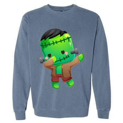 Dabbing Frankenstein Halloween Costume Monster Zombie Garment-Dyed Sweatshirt