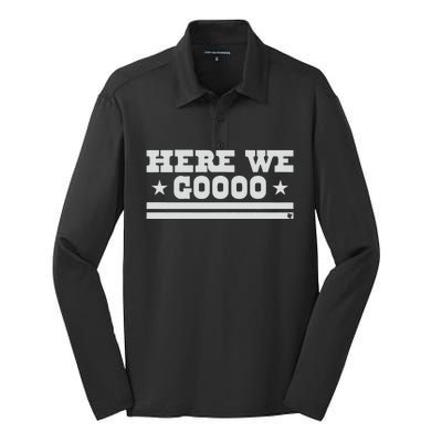 Dallas Football Here We Go Silk Touch Performance Long Sleeve Polo