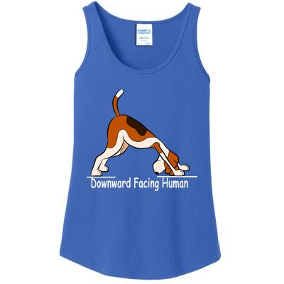 Downward Facing Hu Funny Yoga Gift Ladies Essential Tank