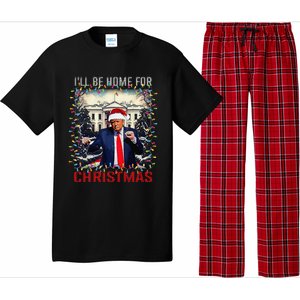 Dancing Funny Humorous Trump I’Ll Be Home For Christmas 2025 Pajama Set