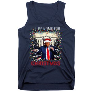 Dancing Funny Humorous Trump I’Ll Be Home For Christmas 2025 Tank Top