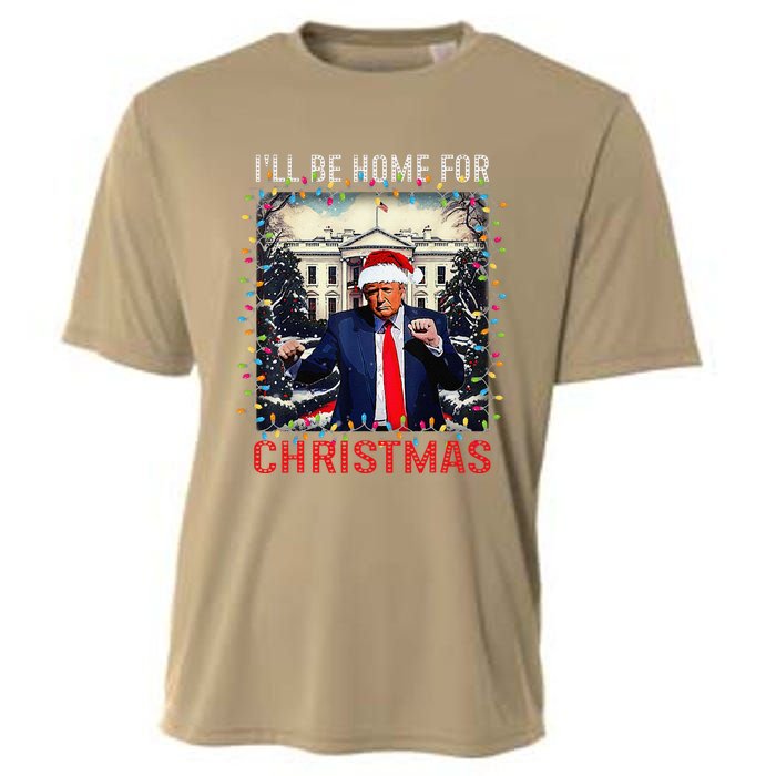 Dancing Funny Humorous Trump I’Ll Be Home For Christmas 2025 Cooling Performance Crew T-Shirt