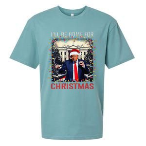 Dancing Funny Humorous Trump I’Ll Be Home For Christmas 2025 Sueded Cloud Jersey T-Shirt