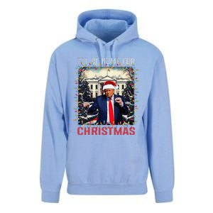 Dancing Funny Humorous Trump I’Ll Be Home For Christmas 2025 Unisex Surf Hoodie