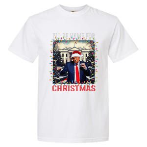 Dancing Funny Humorous Trump I’Ll Be Home For Christmas 2025 Garment-Dyed Heavyweight T-Shirt