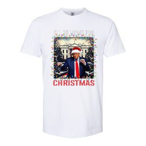 Dancing Funny Humorous Trump I’Ll Be Home For Christmas 2025 Softstyle CVC T-Shirt