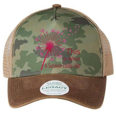 Dandelion Faith Hope Love Breast Cancer Awareness Flower Legacy Tie Dye Trucker Hat