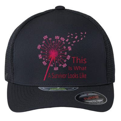 Dandelion Faith Hope Love Breast Cancer Awareness Flower Flexfit Unipanel Trucker Cap