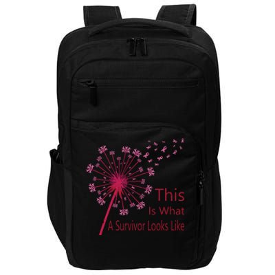 Dandelion Faith Hope Love Breast Cancer Awareness Flower Impact Tech Backpack